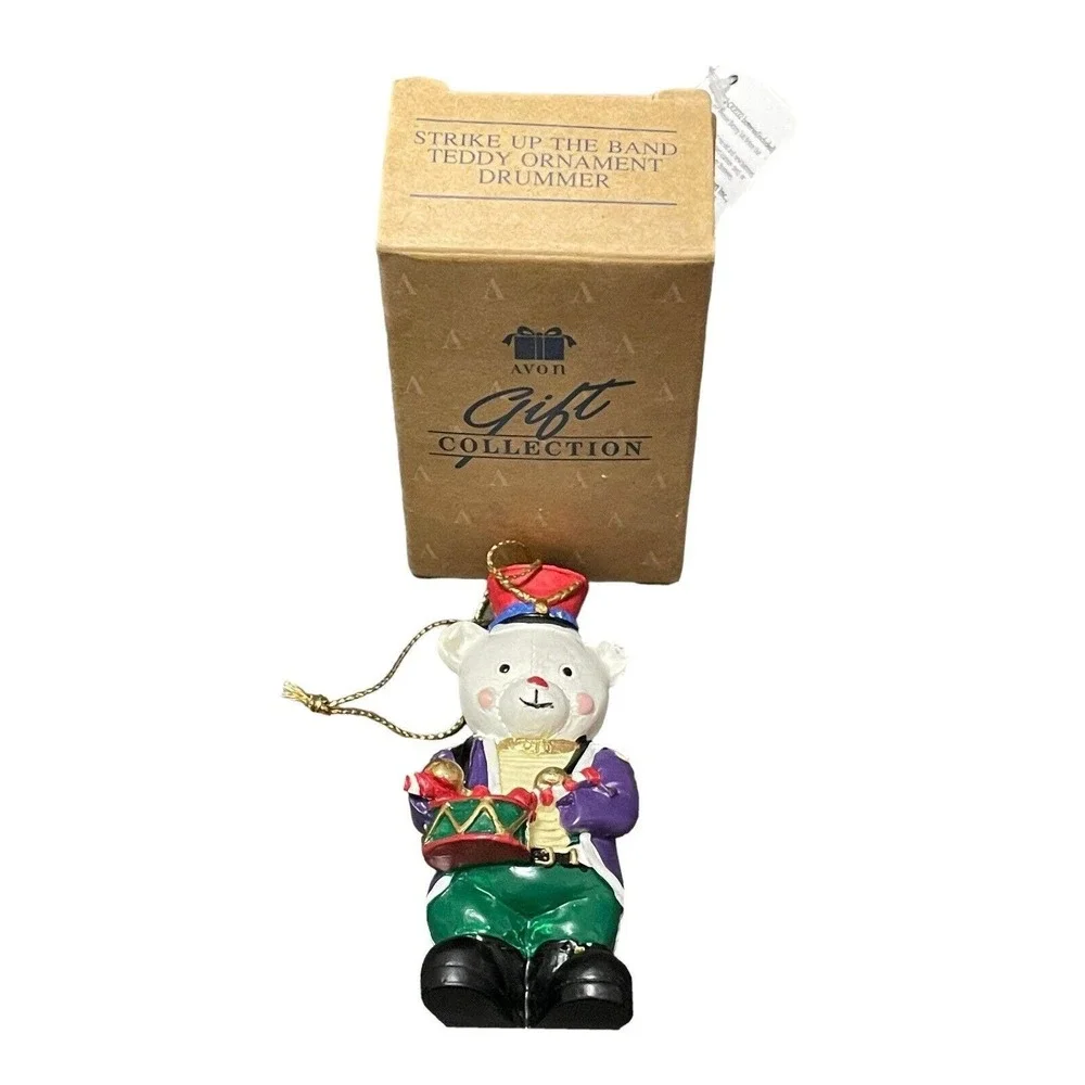 Avon Gift Collection Strike Up The Band‎ Teddy Drummer Ornament